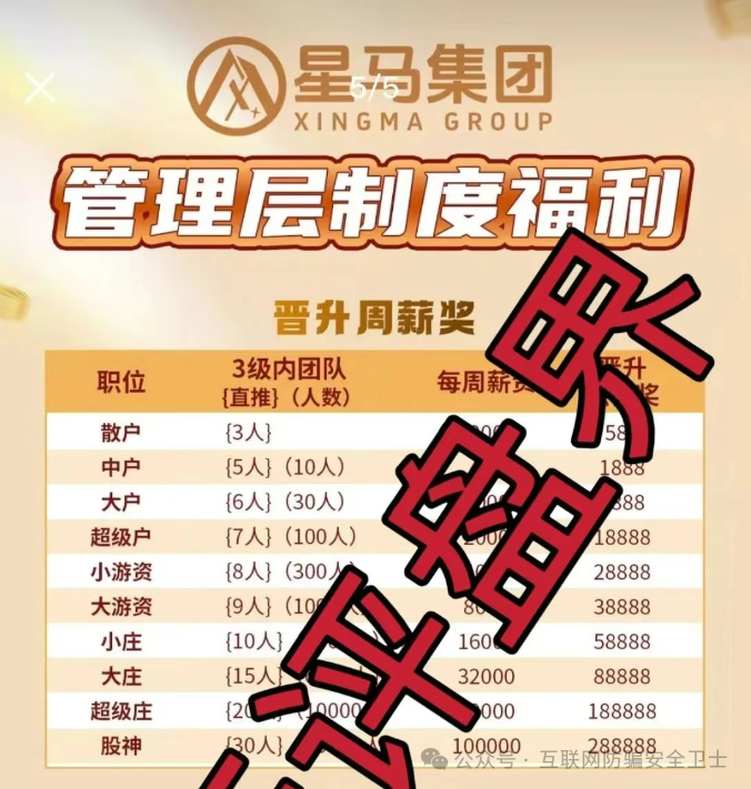 警惕!这个“星马集团”APP 是传销式骗局!跟单投资全是坑! 警惕!这个“星马集团”APP 是传销式骗局!跟单投资全是坑!