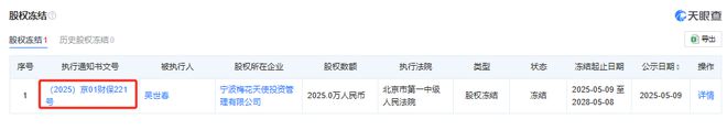 创投大佬吴世春超2亿元财产被查封、扣押或冻结，回应：是正常的诉前保全