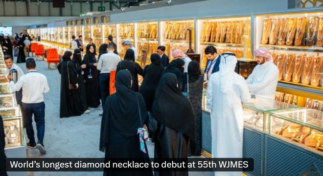 长达108米!全球最长钻石项链亮相阿联酋,网友喊话河南刷新纪录 长达108米!全球最长钻石项链亮相阿联酋,网友喊话河南刷新纪录