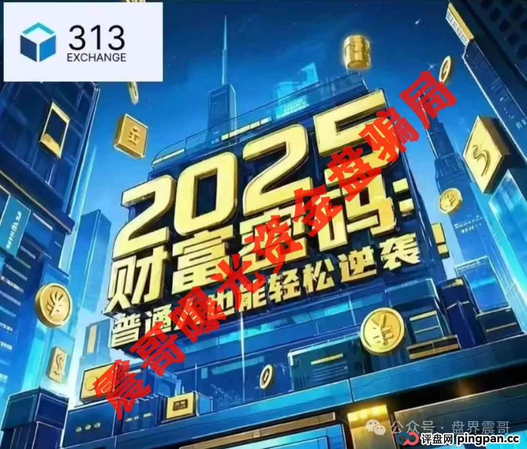 313交易所资金盘骗局,高度预警已到晚期,即将崩盘跑路 313交易所资金盘骗局,高度预警已到晚期,即将崩盘跑路