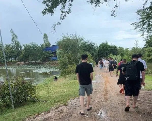 场面震撼!柬埔寨电诈园区上演集体大逃亡! 场面震撼!柬埔寨电诈园区上演集体大逃亡!
