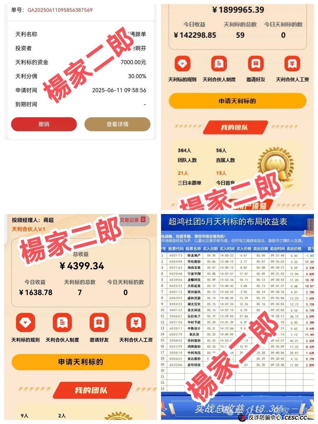 高度风险预警:“天利汇通/蒋超团队”跟单类资金盘骗局：高收益背后的陷阱！