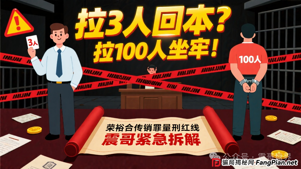 拉3人回本？拉100人坐牢！荣裕合传销罪量刑红线震哥紧急拆解
