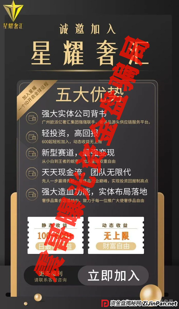 星耀奢汇资金盘诈骗,一轮圈的项目,高度预警 星耀奢汇资金盘诈骗,一轮圈的项目,高度预警