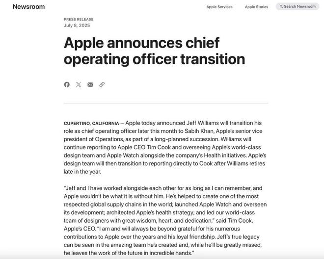 苹果高层再“洗牌”!AI业务已掉队,“老龄化”核心团队何时让权? 苹果高层再“洗牌”!AI业务已掉队,“老龄化”核心团队何时让权?