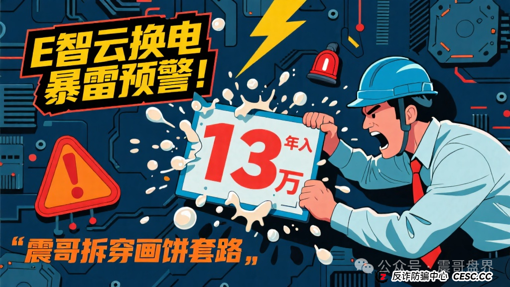 E智云换电暴雷预警！震哥拆穿年入13万的画饼套路