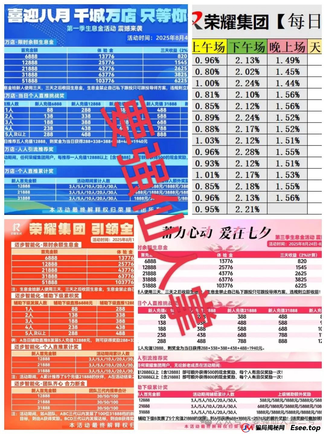 警惕!“荣耀集团嘉悦国际”跟单类资金盘骗局,正在疯狂收割,还在参与的抓紧时间撤离! 警惕!“荣耀集团嘉悦国际”跟单类资金盘骗局,正在疯狂收割,还在参与的抓紧时间撤离!