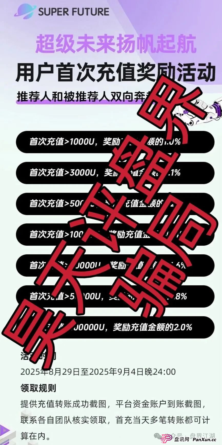 超级未来Super Future AI算力租赁又一个分红类资金盘骗局，小心个人信息泄露，高度预警，切勿上当受骗！