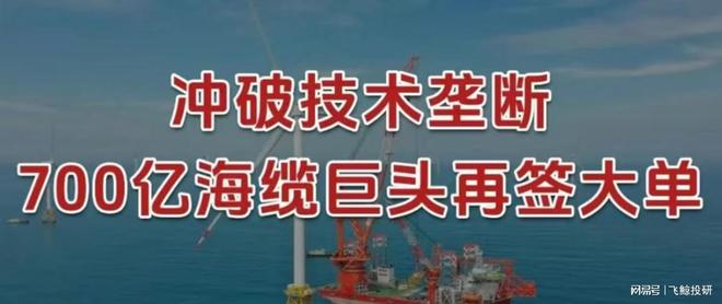 冲破技术垄断，700亿海缆巨头，再签大单！