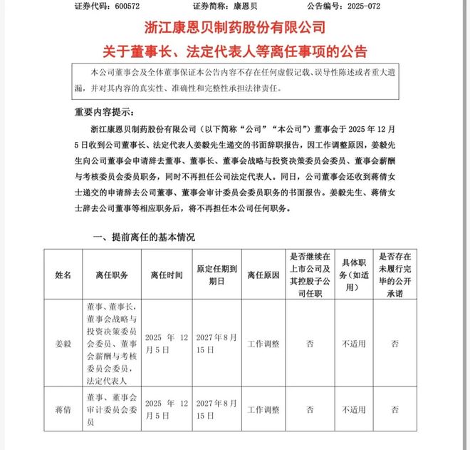 康恩贝频繁换帅，却难解业绩困境