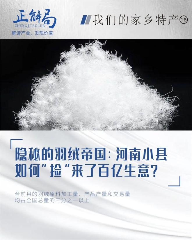 隐秘的羽绒帝国：河南小县，如何“捡”来了百亿生意？