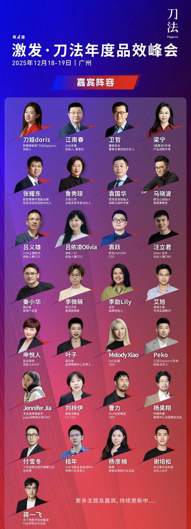 倒计时5天!新生代品牌共建者集结,我们广州见|激发·2025刀法年度品效峰会 倒计时5天!新生代品牌共建者集结,我们广州见|激发·2025刀法年度品效峰会