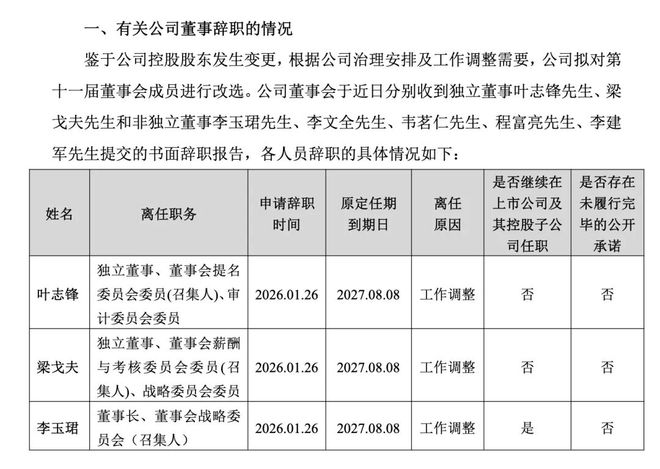 国资入主未满月，黑芝麻董事长宣布辞职