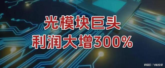 打破垄断，光模块巨头，利润大增300%！