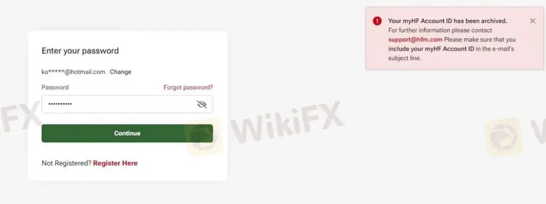 “您的账户ID已归档” HFM平台封禁账户逻辑:你可以玩,但不能赢 “您的账户ID已归档” HFM平台封禁账户逻辑:你可以玩,但不能赢
