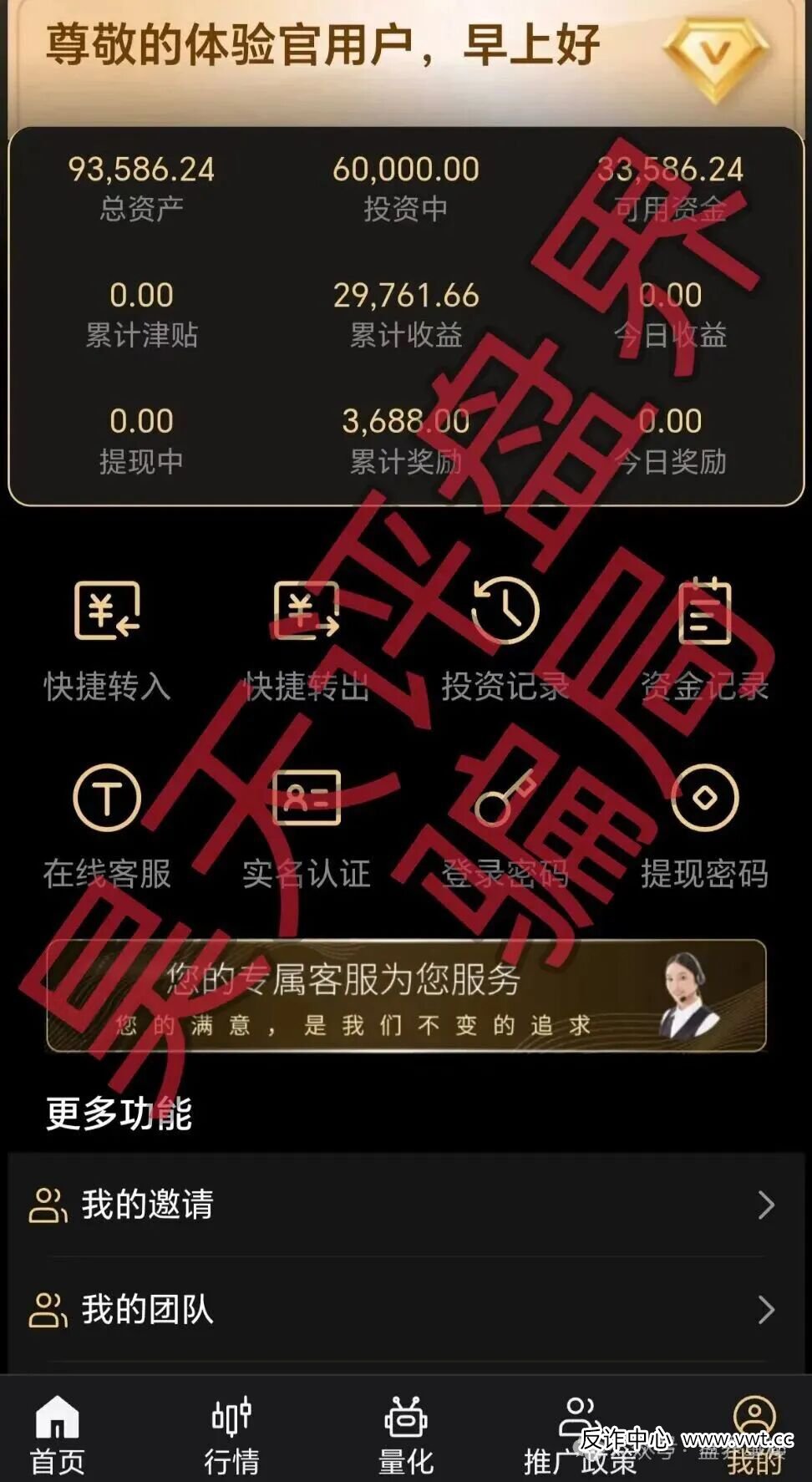 天鹰量化套牌杀猪盘骗局，远离境外资金盘！