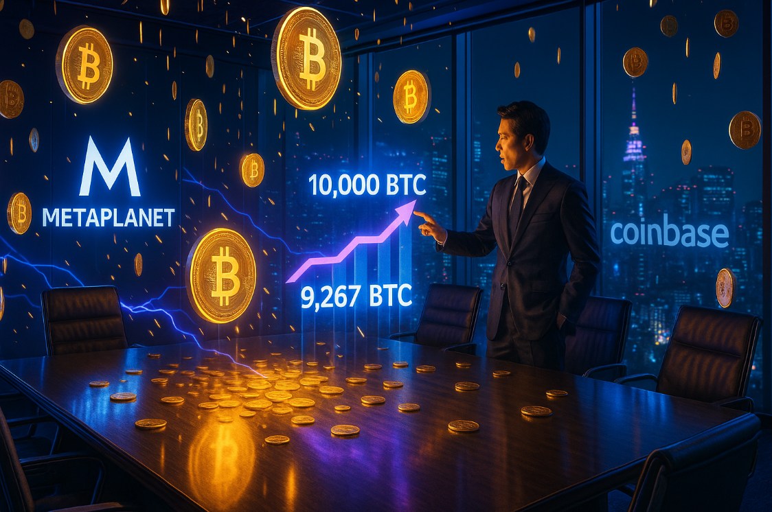 Metaplanet 押注比特币 50 亿美元，超越 Coinbase Holdings(1)