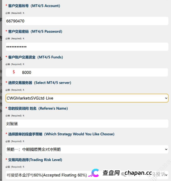 偷改风控参数？账户瞬间爆仓亏损近万美金！“CWG”平台遭实名投诉(1)
