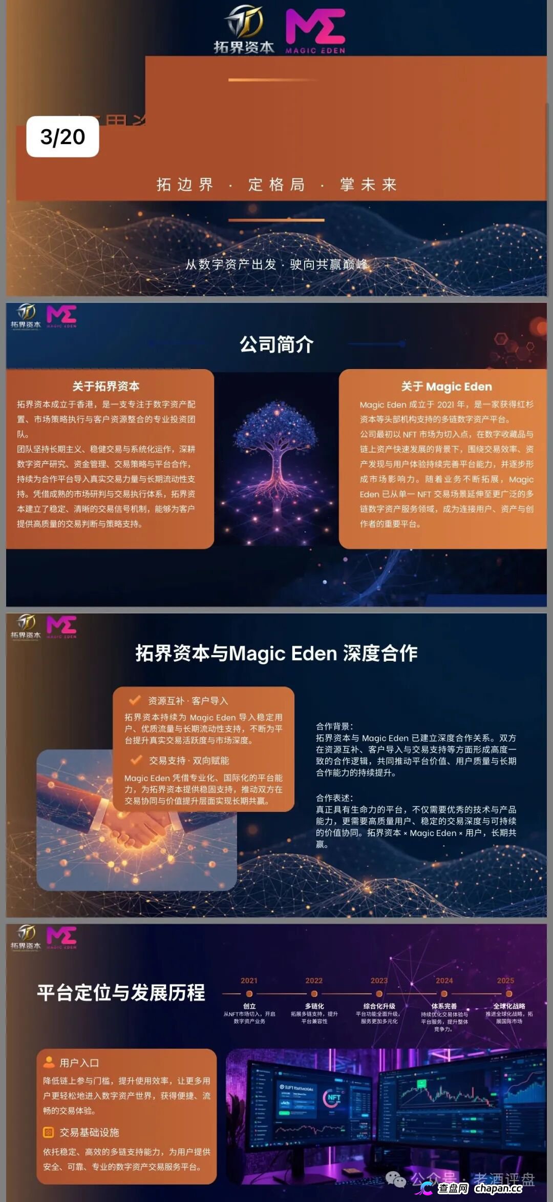 拓界资本AI跟单就是单机版模拟器！Magic Eden根本没跟你合作，日化1%是索命钩，15级传销金字塔五年起步！